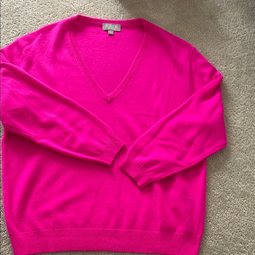 Jcrew Oversized Cashmere V-Neck